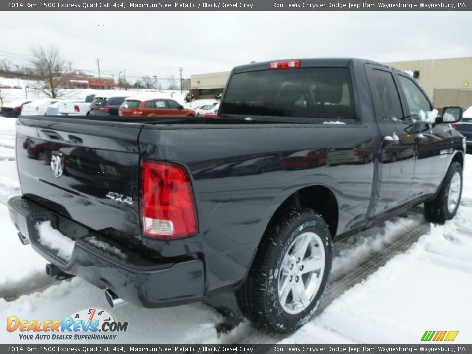 2014 Ram 1500 Express Quad Cab 4x4 Maximum Steel Metallic / Black/Diesel Gray Photo #6