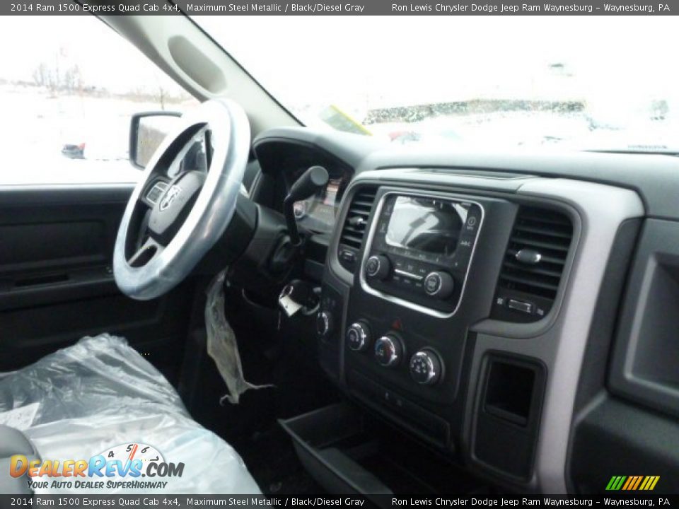 2014 Ram 1500 Express Quad Cab 4x4 Maximum Steel Metallic / Black/Diesel Gray Photo #9