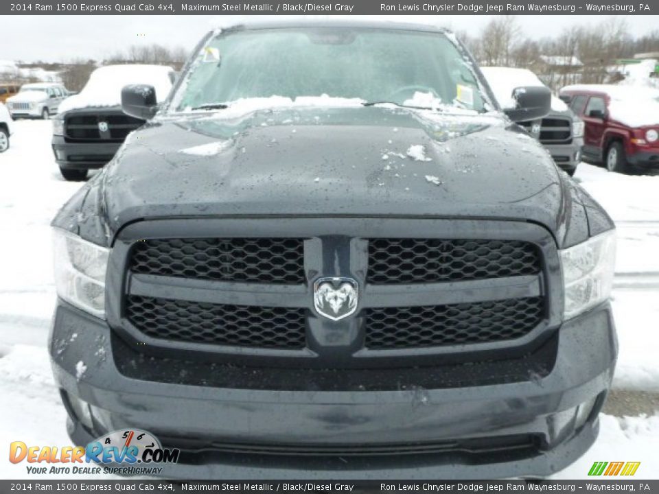 2014 Ram 1500 Express Quad Cab 4x4 Maximum Steel Metallic / Black/Diesel Gray Photo #11