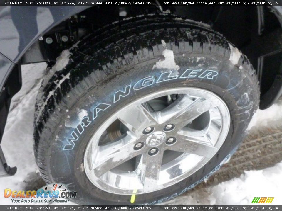2014 Ram 1500 Express Quad Cab 4x4 Maximum Steel Metallic / Black/Diesel Gray Photo #12