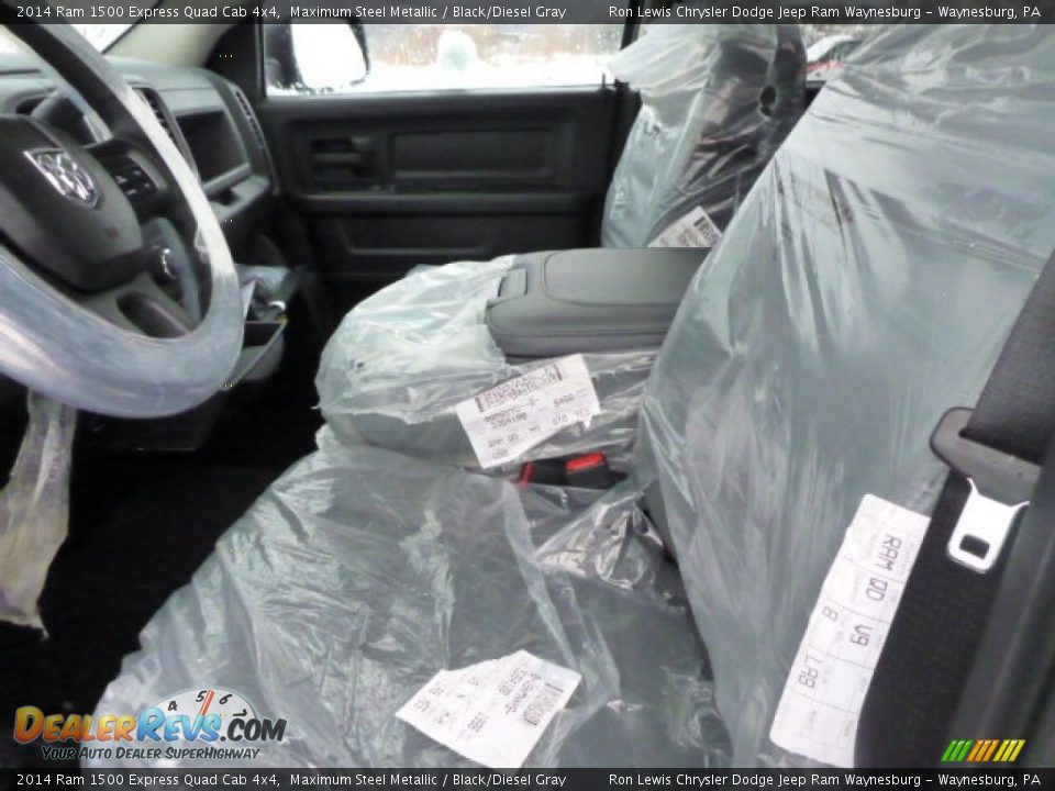 2014 Ram 1500 Express Quad Cab 4x4 Maximum Steel Metallic / Black/Diesel Gray Photo #13