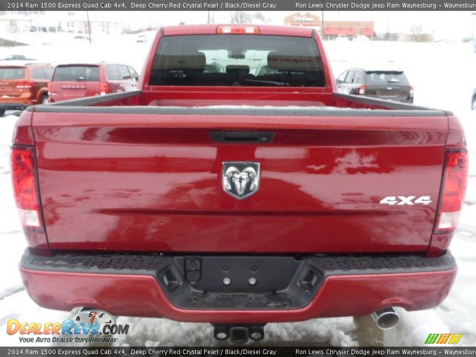 2014 Ram 1500 Express Quad Cab 4x4 Deep Cherry Red Crystal Pearl / Black/Diesel Gray Photo #4