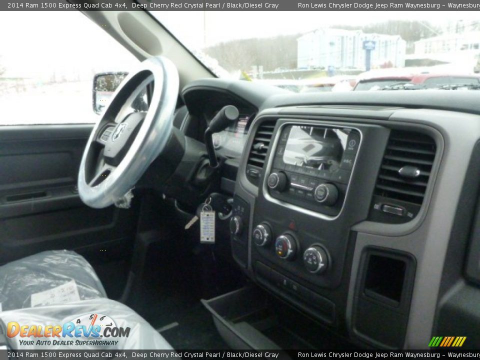 2014 Ram 1500 Express Quad Cab 4x4 Deep Cherry Red Crystal Pearl / Black/Diesel Gray Photo #9