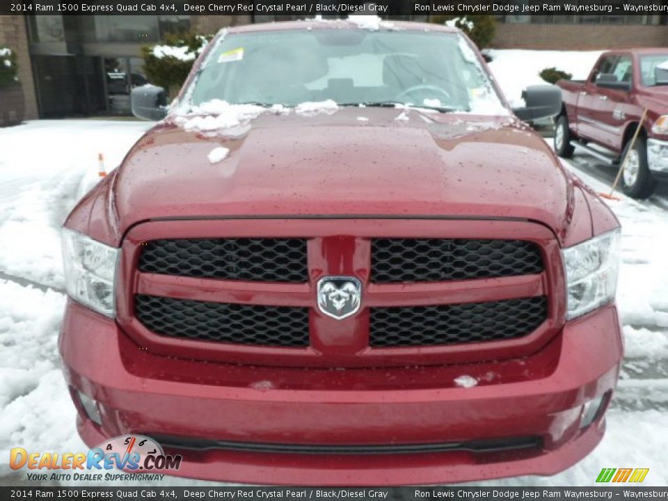 2014 Ram 1500 Express Quad Cab 4x4 Deep Cherry Red Crystal Pearl / Black/Diesel Gray Photo #11