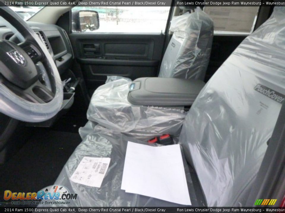 2014 Ram 1500 Express Quad Cab 4x4 Deep Cherry Red Crystal Pearl / Black/Diesel Gray Photo #13