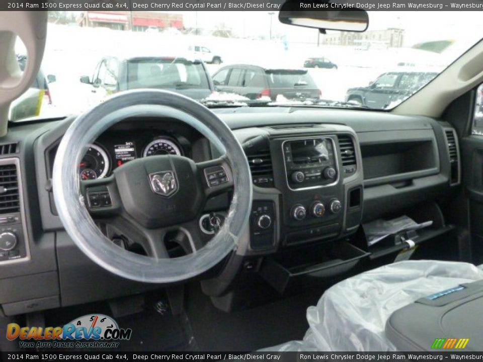 2014 Ram 1500 Express Quad Cab 4x4 Deep Cherry Red Crystal Pearl / Black/Diesel Gray Photo #15