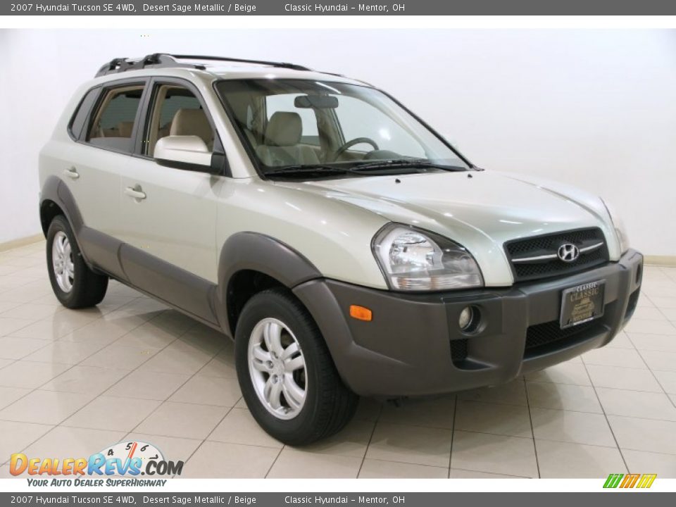 2007 Hyundai Tucson SE 4WD Desert Sage Metallic / Beige Photo #1