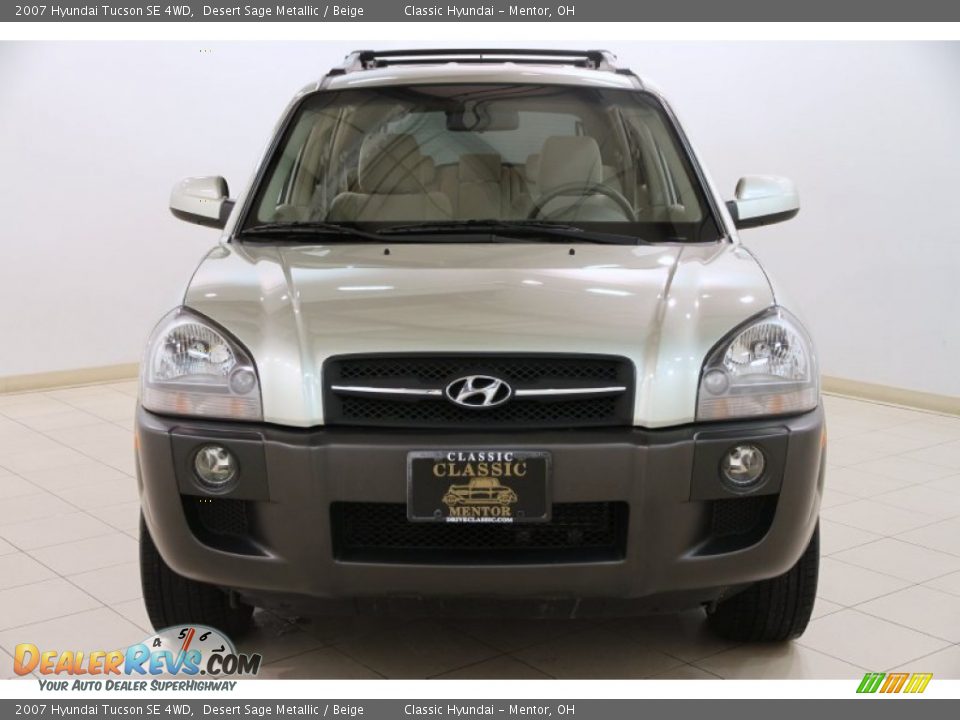 2007 Hyundai Tucson SE 4WD Desert Sage Metallic / Beige Photo #2