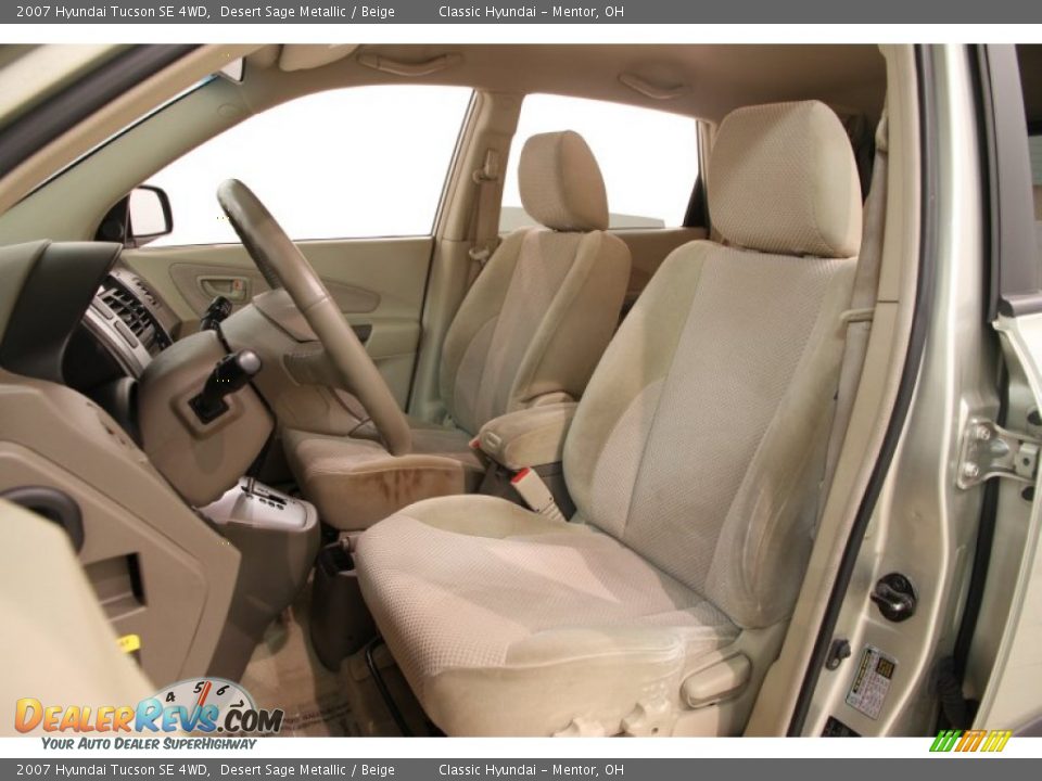 Beige Interior - 2007 Hyundai Tucson SE 4WD Photo #5