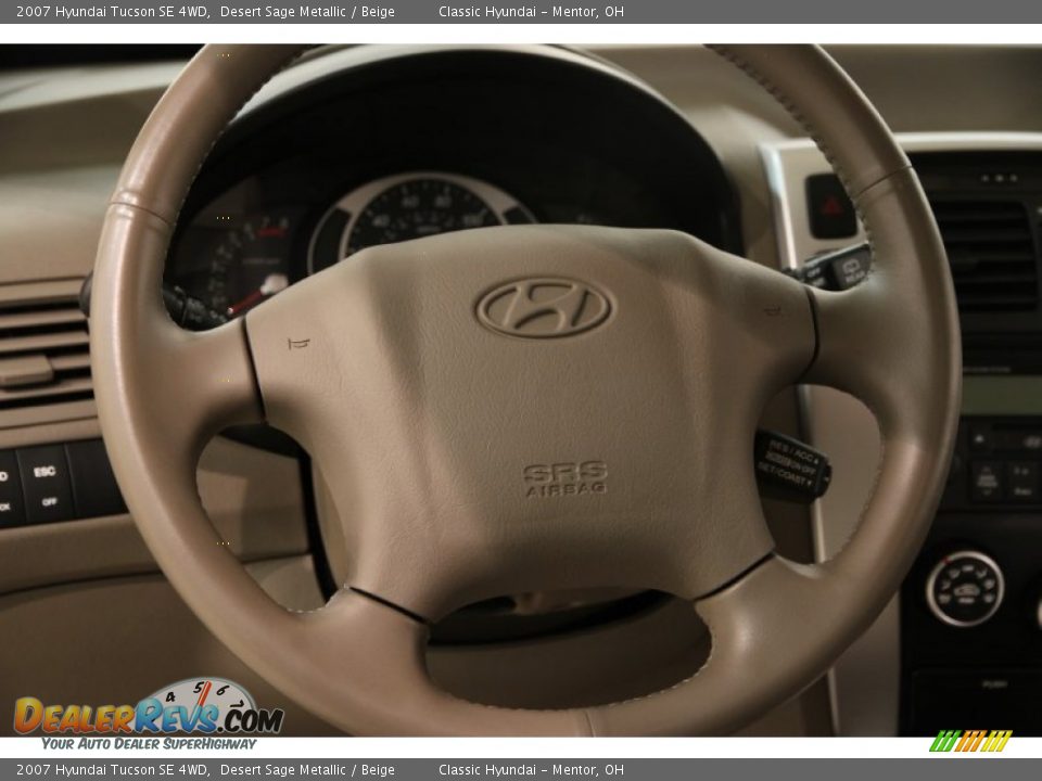 2007 Hyundai Tucson SE 4WD Steering Wheel Photo #6