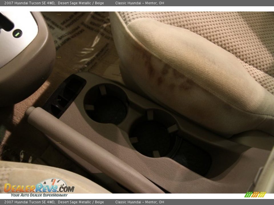2007 Hyundai Tucson SE 4WD Desert Sage Metallic / Beige Photo #10