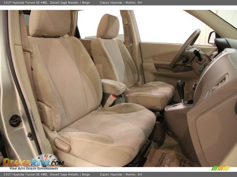 2007 Hyundai Tucson SE 4WD Desert Sage Metallic / Beige Photo #11