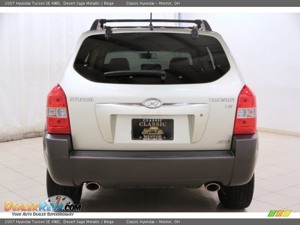 2007 Hyundai Tucson SE 4WD Desert Sage Metallic / Beige Photo #14
