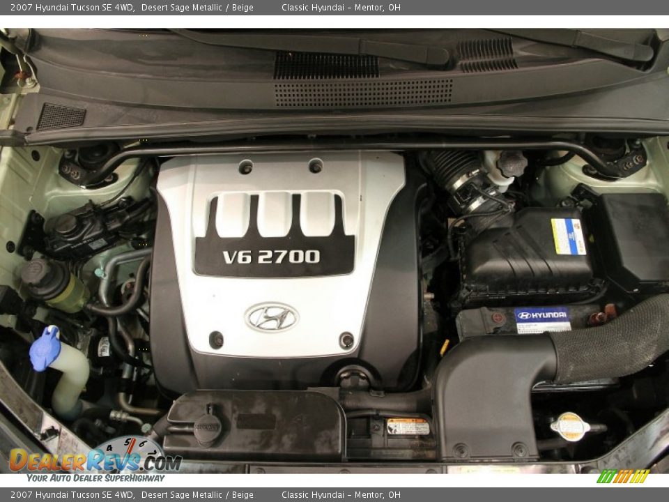 2007 Hyundai Tucson SE 4WD 2.7 Liter DOHC 24-Valve VVT V6 Engine Photo #15