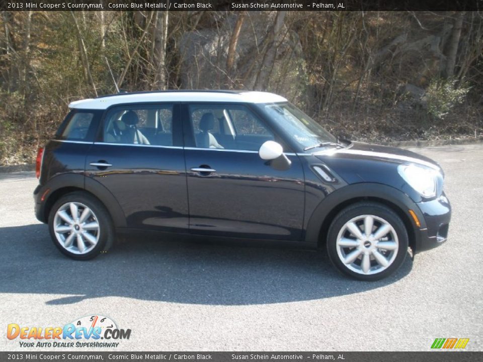 2013 Mini Cooper S Countryman Cosmic Blue Metallic / Carbon Black Photo #2