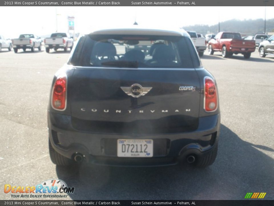 2013 Mini Cooper S Countryman Cosmic Blue Metallic / Carbon Black Photo #4