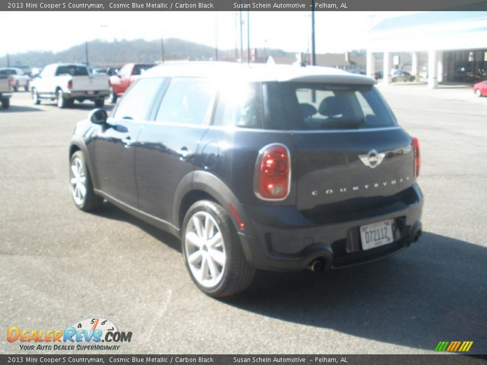 2013 Mini Cooper S Countryman Cosmic Blue Metallic / Carbon Black Photo #5
