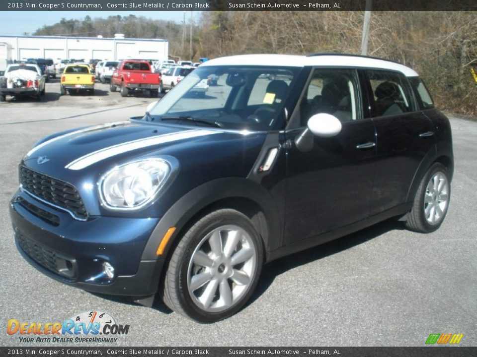 2013 Mini Cooper S Countryman Cosmic Blue Metallic / Carbon Black Photo #7