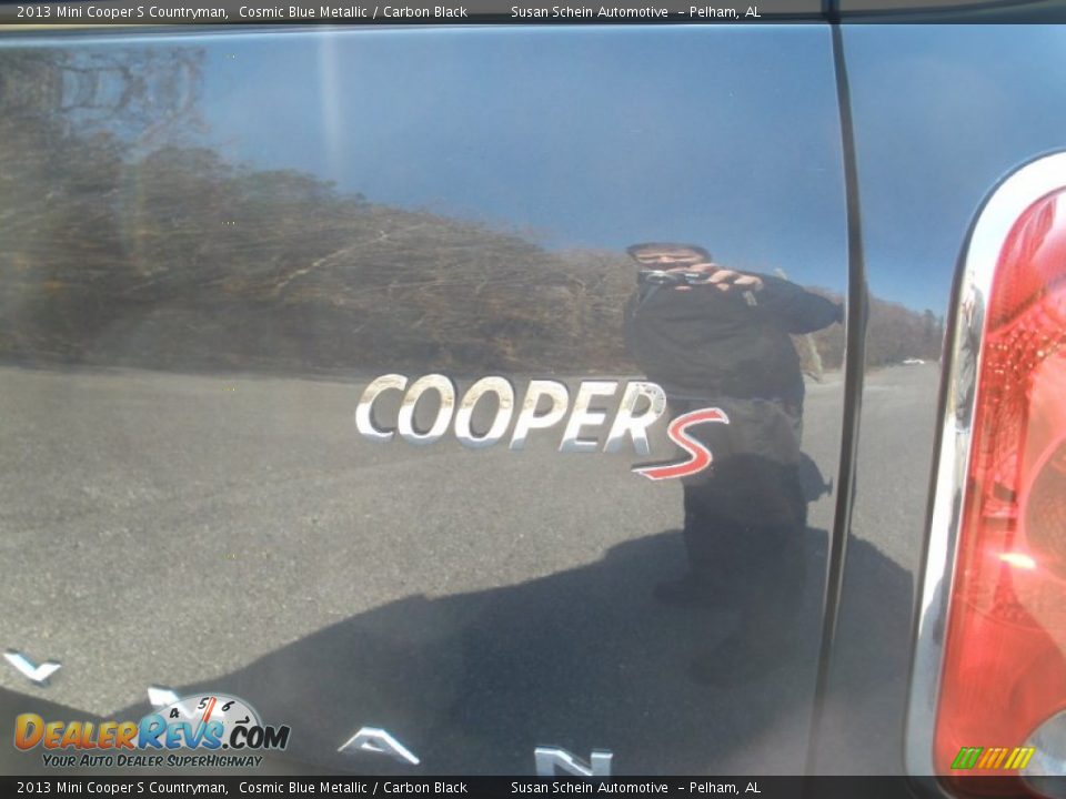 2013 Mini Cooper S Countryman Cosmic Blue Metallic / Carbon Black Photo #16