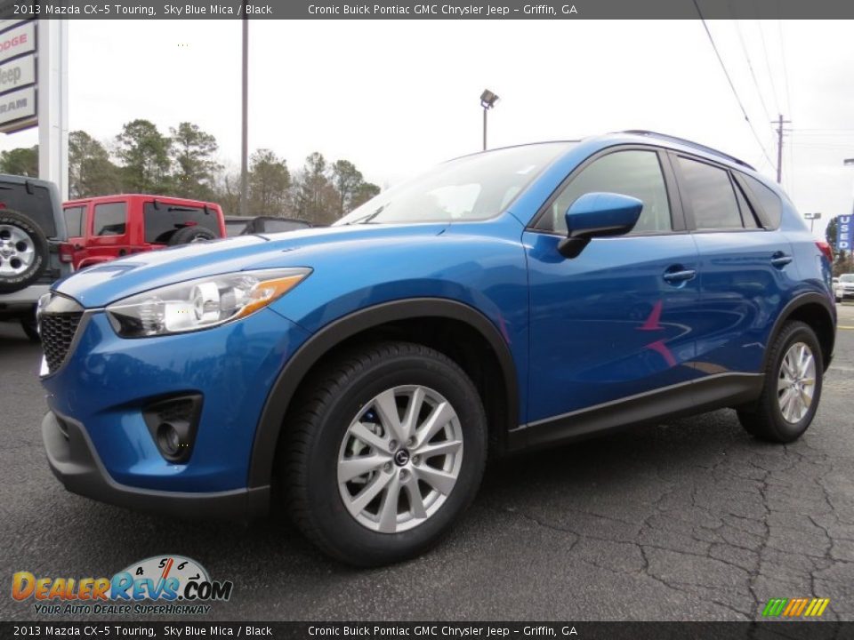 2013 Mazda CX-5 Touring Sky Blue Mica / Black Photo #3
