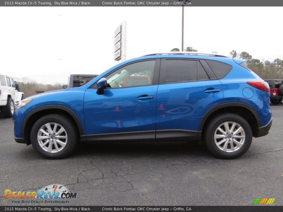 2013 Mazda CX-5 Touring Sky Blue Mica / Black Photo #4