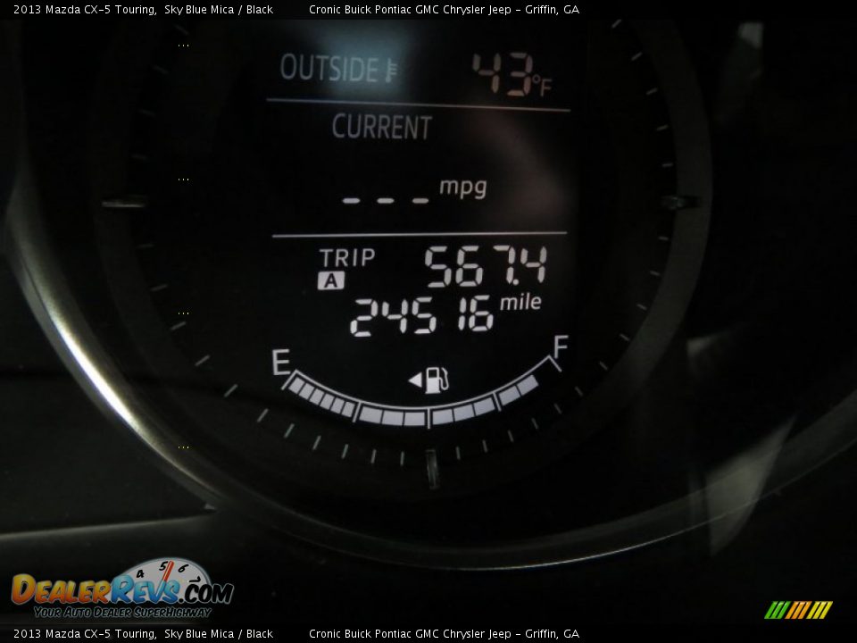 2013 Mazda CX-5 Touring Sky Blue Mica / Black Photo #24
