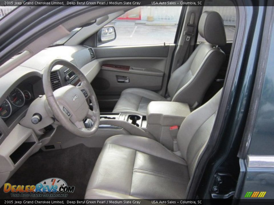 2005 Jeep Grand Cherokee Limited Deep Beryl Green Pearl / Medium Slate Gray Photo #10