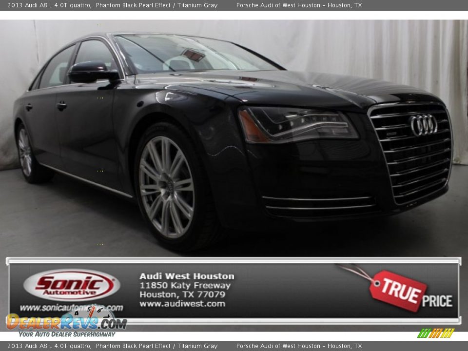 2013 Audi A8 L 4.0T quattro Phantom Black Pearl Effect / Titanium Gray Photo #1