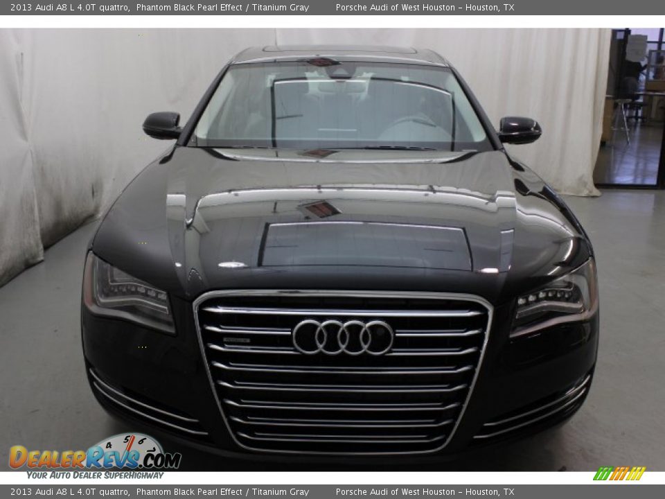 2013 Audi A8 L 4.0T quattro Phantom Black Pearl Effect / Titanium Gray Photo #2