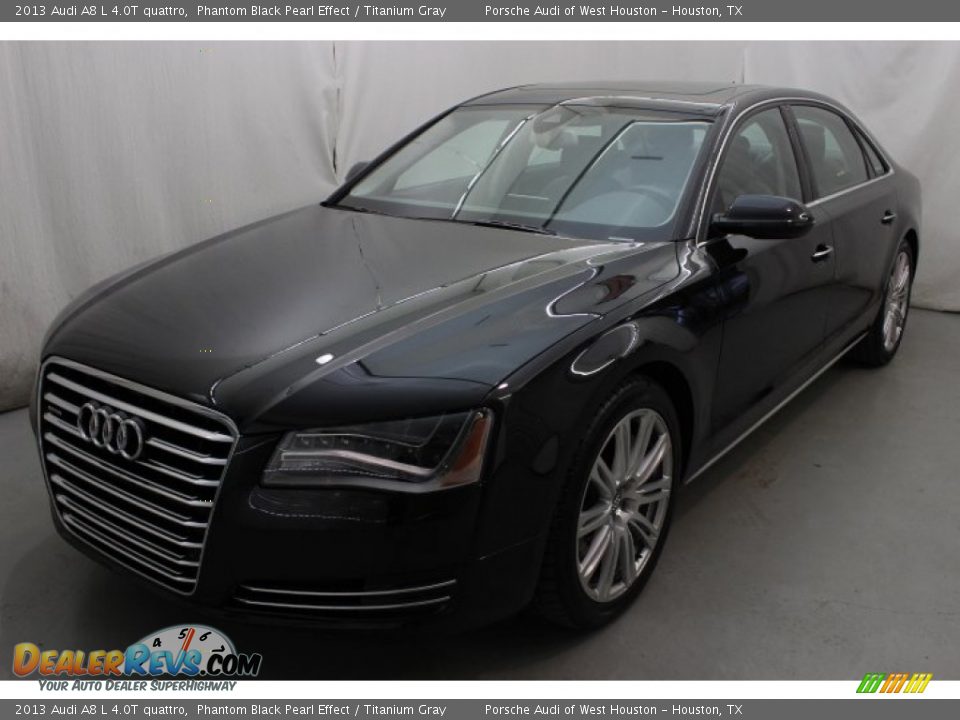 2013 Audi A8 L 4.0T quattro Phantom Black Pearl Effect / Titanium Gray Photo #3