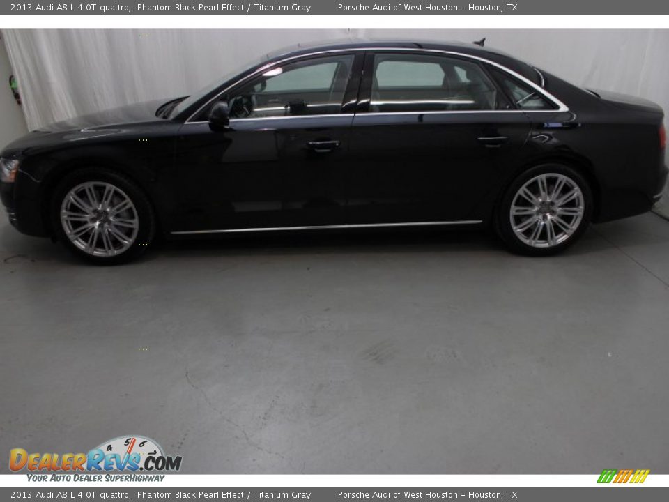 2013 Audi A8 L 4.0T quattro Phantom Black Pearl Effect / Titanium Gray Photo #4