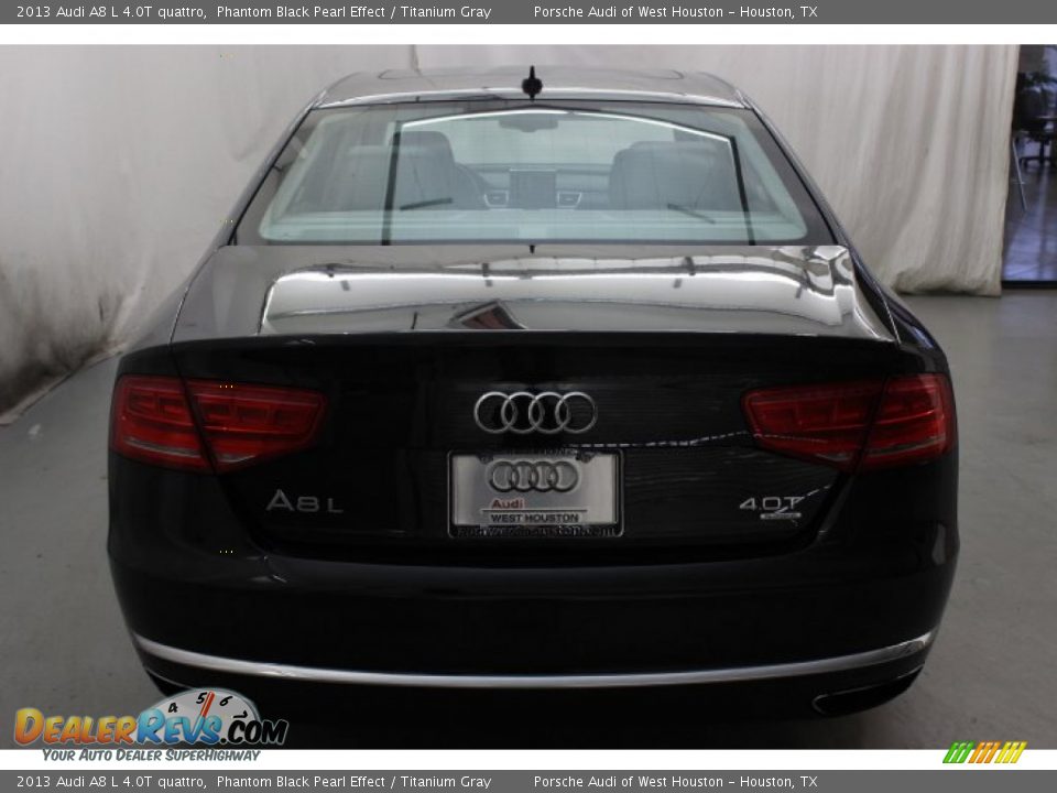 2013 Audi A8 L 4.0T quattro Phantom Black Pearl Effect / Titanium Gray Photo #5