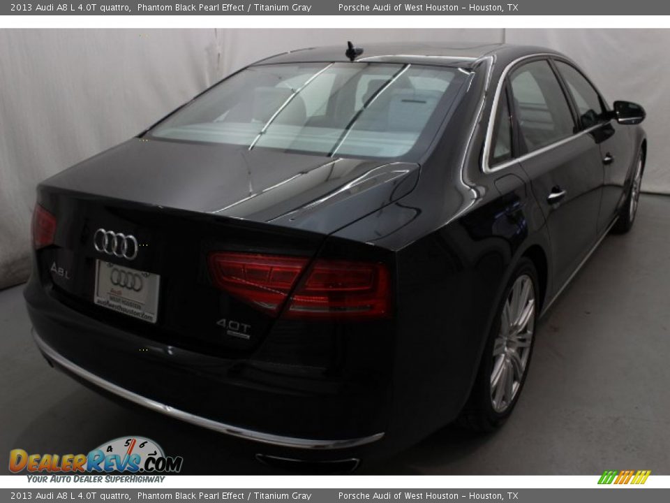 2013 Audi A8 L 4.0T quattro Phantom Black Pearl Effect / Titanium Gray Photo #6