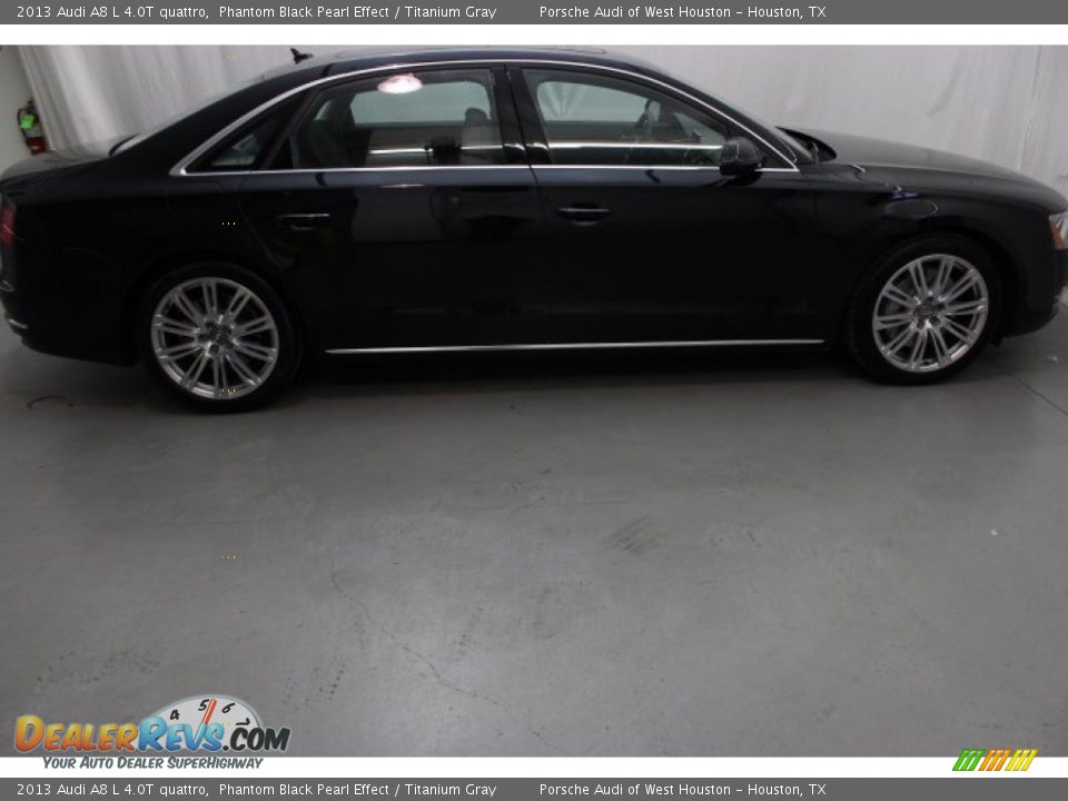 2013 Audi A8 L 4.0T quattro Phantom Black Pearl Effect / Titanium Gray Photo #7