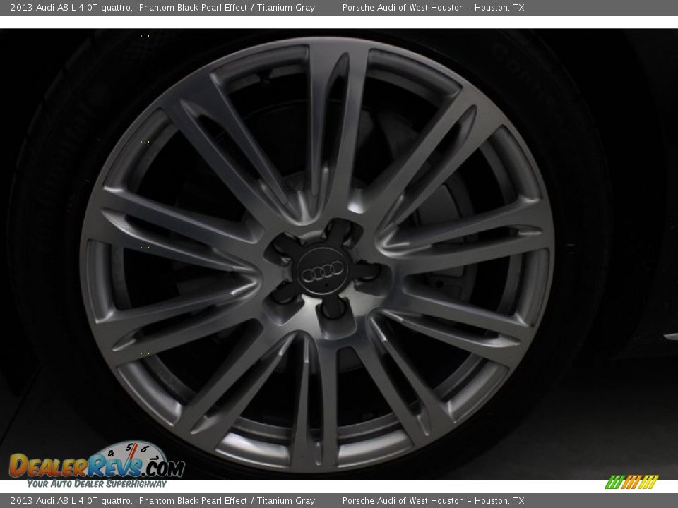 2013 Audi A8 L 4.0T quattro Phantom Black Pearl Effect / Titanium Gray Photo #10