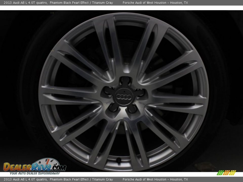 2013 Audi A8 L 4.0T quattro Phantom Black Pearl Effect / Titanium Gray Photo #11