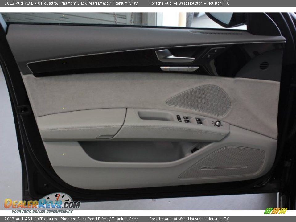 2013 Audi A8 L 4.0T quattro Phantom Black Pearl Effect / Titanium Gray Photo #12