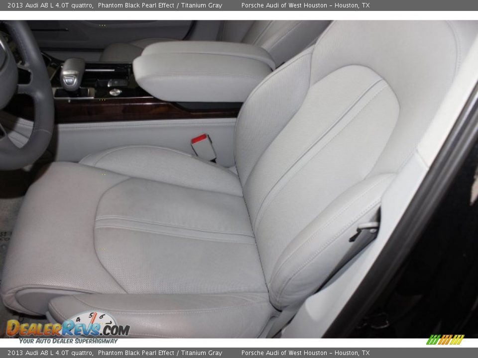 2013 Audi A8 L 4.0T quattro Phantom Black Pearl Effect / Titanium Gray Photo #14