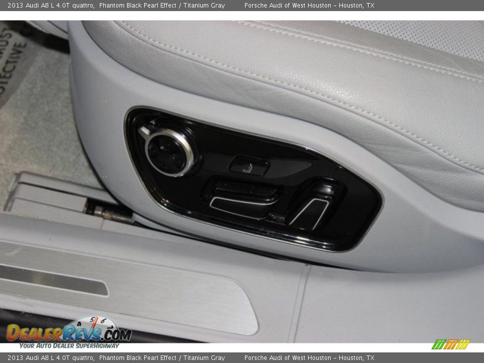 2013 Audi A8 L 4.0T quattro Phantom Black Pearl Effect / Titanium Gray Photo #15