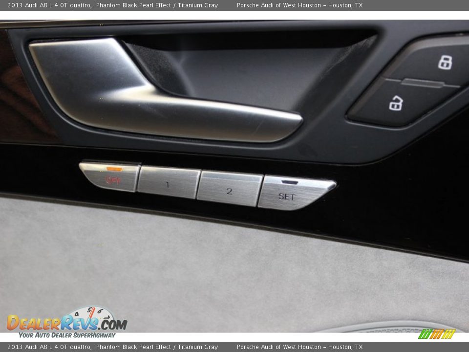 2013 Audi A8 L 4.0T quattro Phantom Black Pearl Effect / Titanium Gray Photo #16