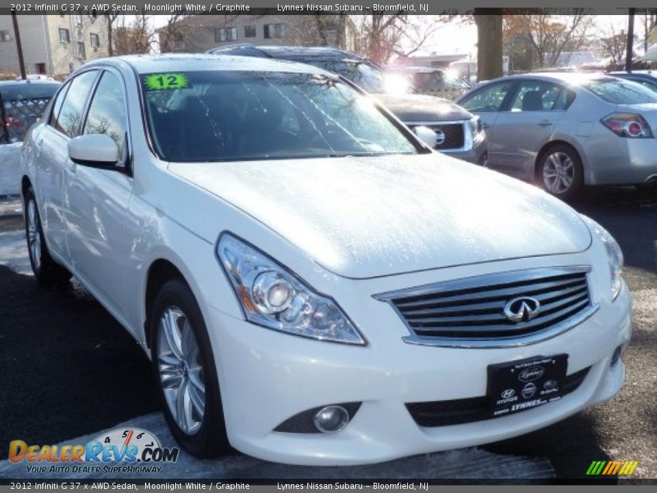 2012 Infiniti G 37 x AWD Sedan Moonlight White / Graphite Photo #1