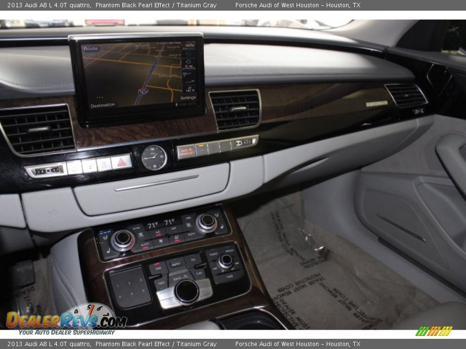2013 Audi A8 L 4.0T quattro Phantom Black Pearl Effect / Titanium Gray Photo #18
