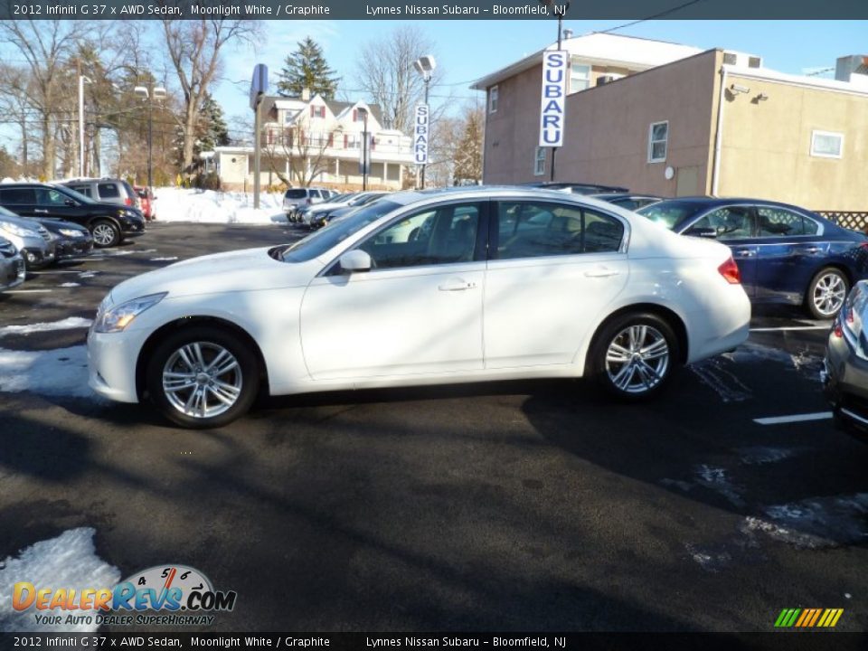 2012 Infiniti G 37 x AWD Sedan Moonlight White / Graphite Photo #2