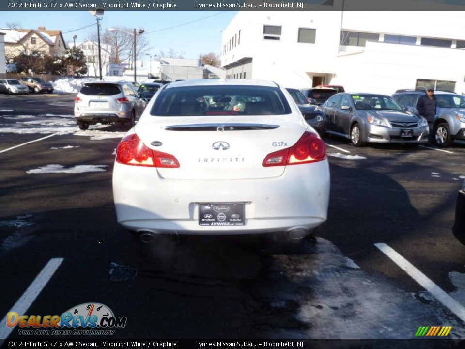 2012 Infiniti G 37 x AWD Sedan Moonlight White / Graphite Photo #5