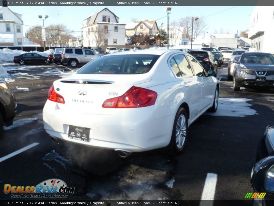 2012 Infiniti G 37 x AWD Sedan Moonlight White / Graphite Photo #6