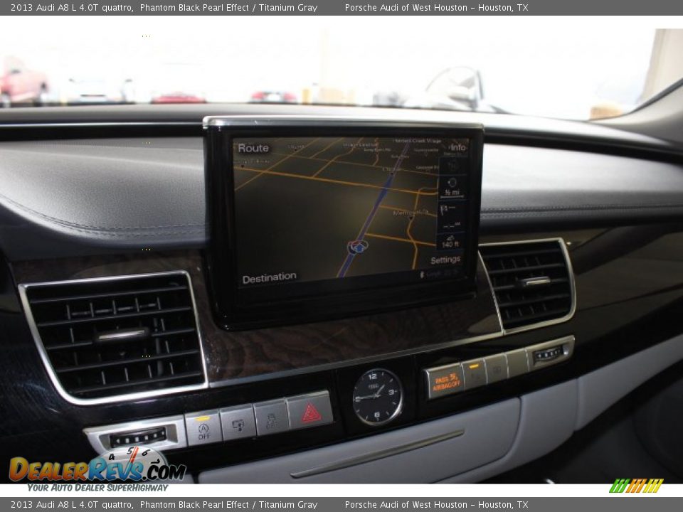 2013 Audi A8 L 4.0T quattro Phantom Black Pearl Effect / Titanium Gray Photo #24