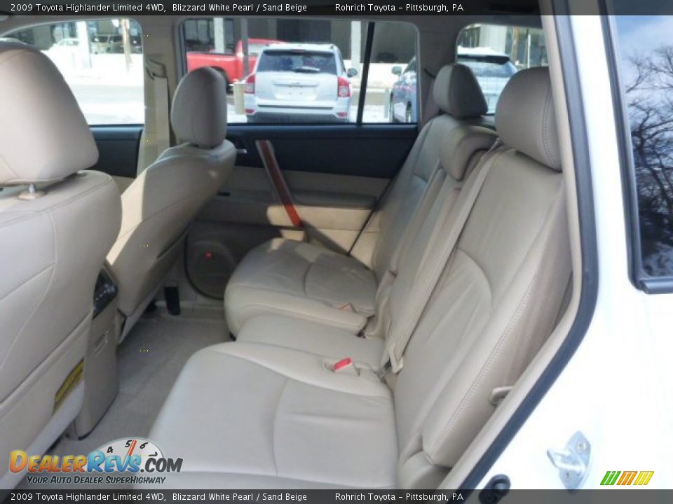 2009 Toyota Highlander Limited 4WD Blizzard White Pearl / Sand Beige Photo #5