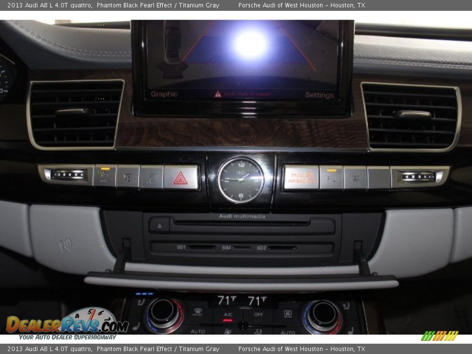 2013 Audi A8 L 4.0T quattro Phantom Black Pearl Effect / Titanium Gray Photo #27