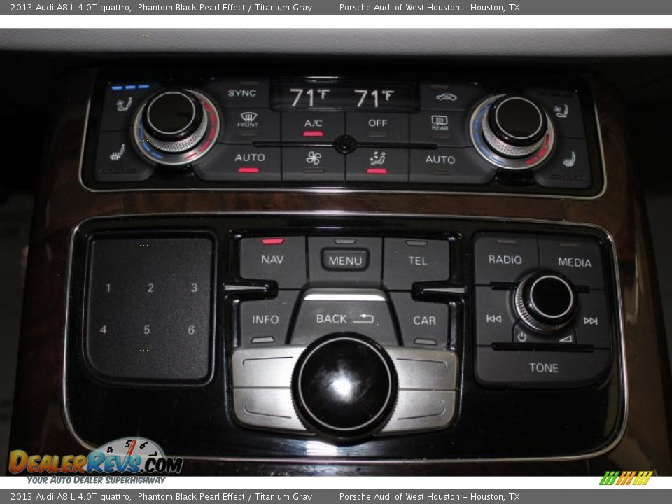 2013 Audi A8 L 4.0T quattro Phantom Black Pearl Effect / Titanium Gray Photo #28