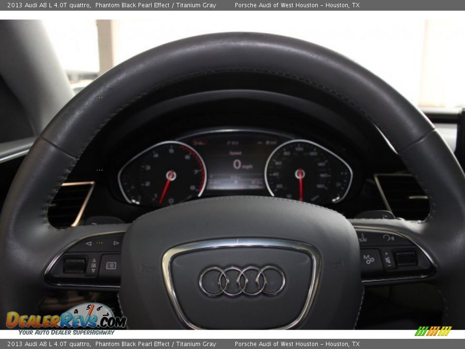 2013 Audi A8 L 4.0T quattro Phantom Black Pearl Effect / Titanium Gray Photo #30